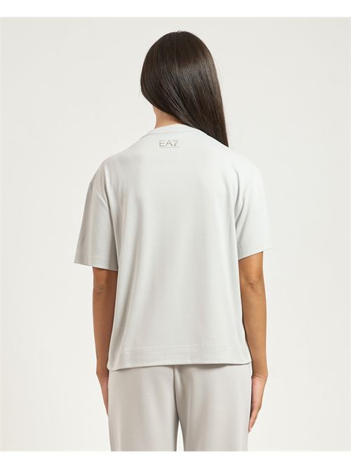 T-shirt donna EA7 con dettaglio strass EMPORIO ARMANI EA7 | 7W000442-AF13919U9001
